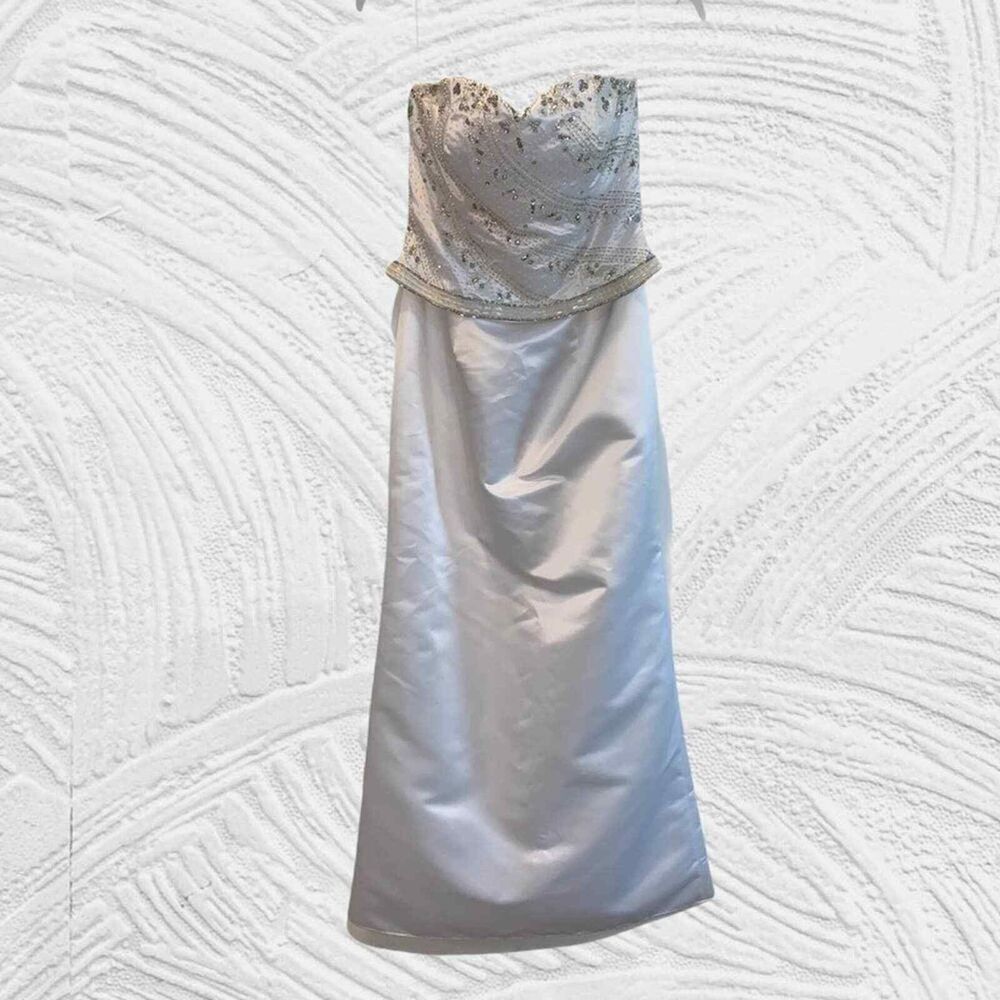 Tiffany Designs Beaded Bodice Trumpet Wedding Size 8